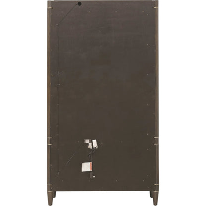 Asher Park Open Shelf Etagere by Pulaski Furniture in piano brown. Made from eucalyptus veneers in a unique style.