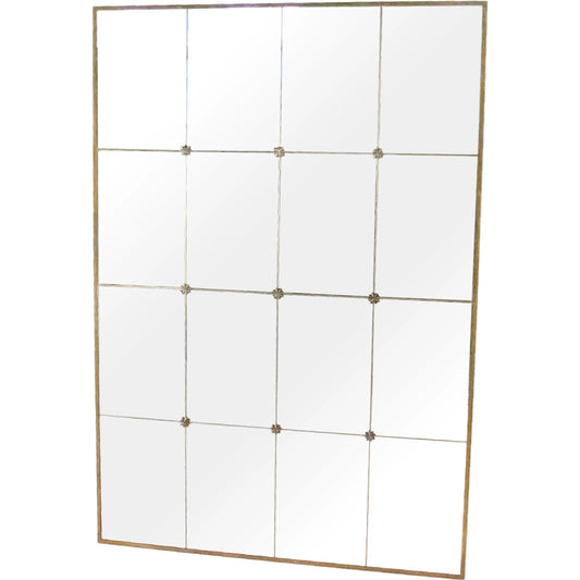 Franco Mirror by Zentique in antique gold. Made from iron, glass in a modern style.