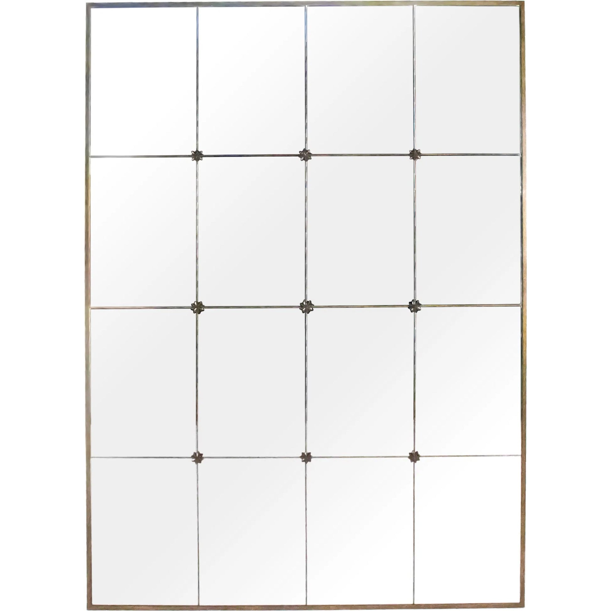 Franco Mirror by Zentique in antique gold. Made from iron, glass in a modern style.
