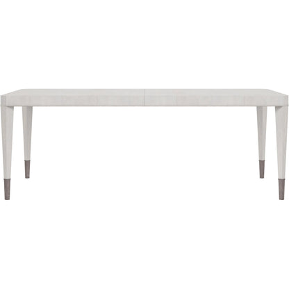 Mezzanine Rectangular Dining Table by A.R.T. Furniture in dove gray. Made from parawood, poplar solids, maple veneer, steel in a modern style.