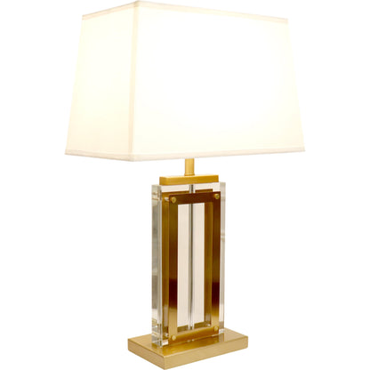 Astoria Table Lamp by Pasargad Home in gold and gold, clear. Made from marble in a traditional style.