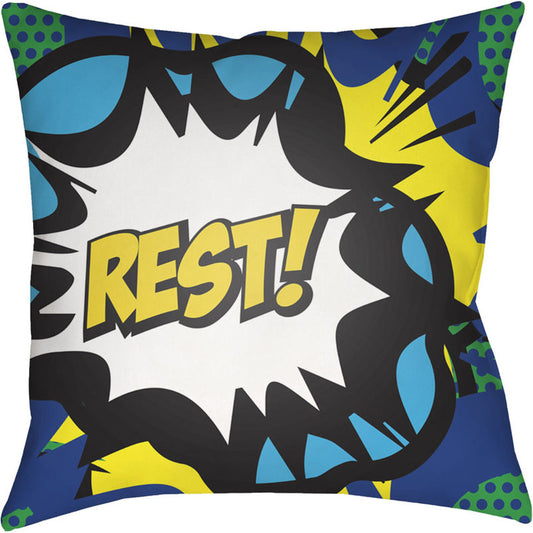 Warhol Indoor/Outdoor Pillow by Surya. Made from front: 100% polyester, back: 100% polyester in a modern style.