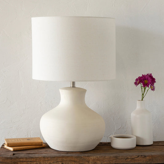 Warren - 22977 by Surya in cream, dark brown, ivory, n/a, white and cream, dark brown, ivory, n/a, white. Made from linen, cotton, polyester, ceramic, metal in a modern style.
