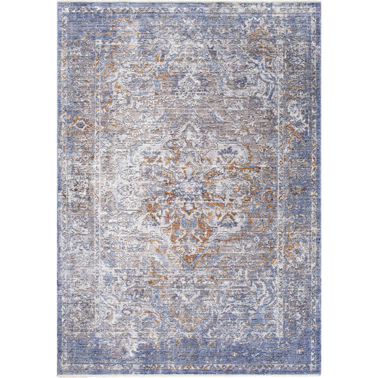 Wonder Rug - 23073 by Livabliss in navy. Made from 80% viscose, 20% polyester in a unique style.
