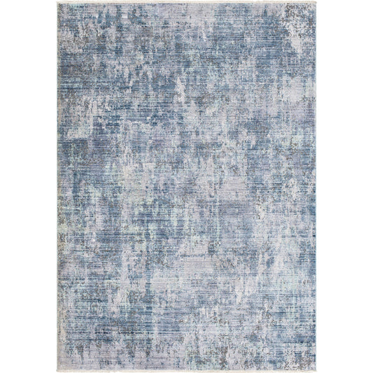 Wonder Rug - 23074 by Livabliss in aqua, teal, mint, sky blue, denim, purple. Made from 80% viscose, 20% polyester in a unique style.