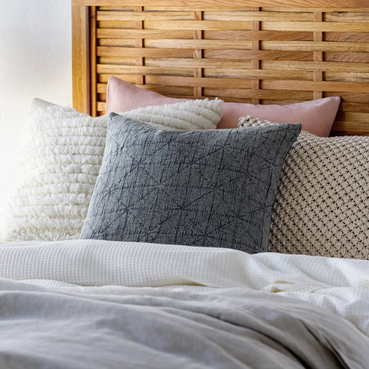 Winona Pillow - 32644 by Surya in charcoal. Made from 100% cotton in a unique style.