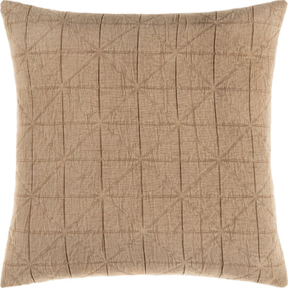 Winona Pillow - 32644 by Livabliss in beige. Made from front: 100% cotton, back: 100% cotton in a traditional style.