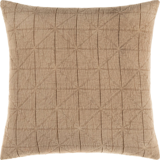 Winona Pillow - 32644 by Livabliss in beige. Made from front: 100% cotton, back: 100% cotton in a traditional style.