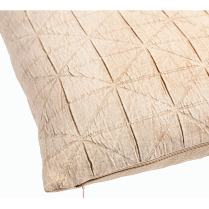 Winona Pillow - 32644 by Livabliss in beige. Made from front: 100% cotton, back: 100% cotton in a traditional style.