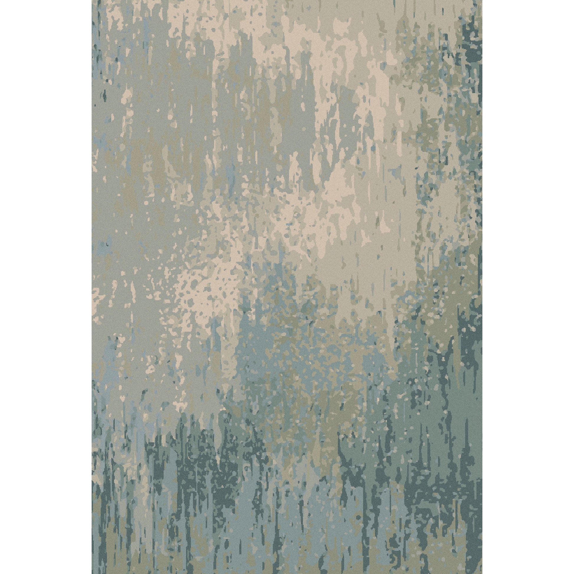 Watercolor Rug - 21179 by Surya in teal, light sage, light gray, taupe, medium gray, sky blue. Made from 100% wool in a unique style.