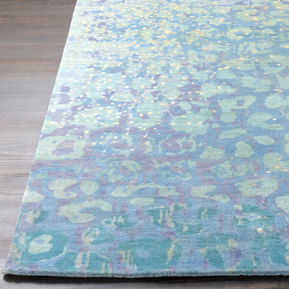 Watercolor Rug - 1921 by Surya in black, charcoal, medium green, dusty sage, tan, beige. Made from unique in a unique style.
