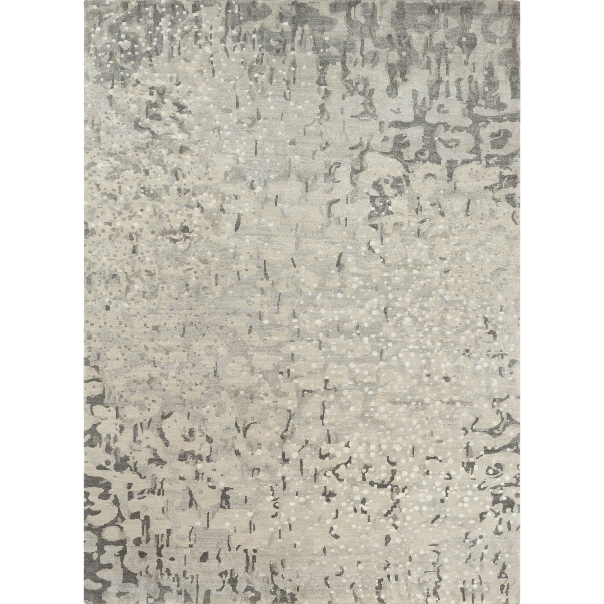 Watercolor Rug - 1921 by Surya in black, charcoal, medium green, dusty sage, tan, beige. Made from unique in a unique style.