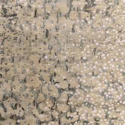 Watercolor Rug - 1921 by Surya in black, charcoal, medium green, dusty sage, tan, beige. Made from unique in a unique style.