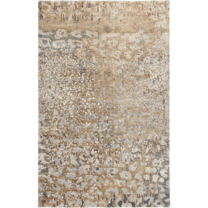 Watercolor Rug - 1921 by Surya in black, charcoal, medium green, dusty sage, tan, beige. Made from unique in a unique style.