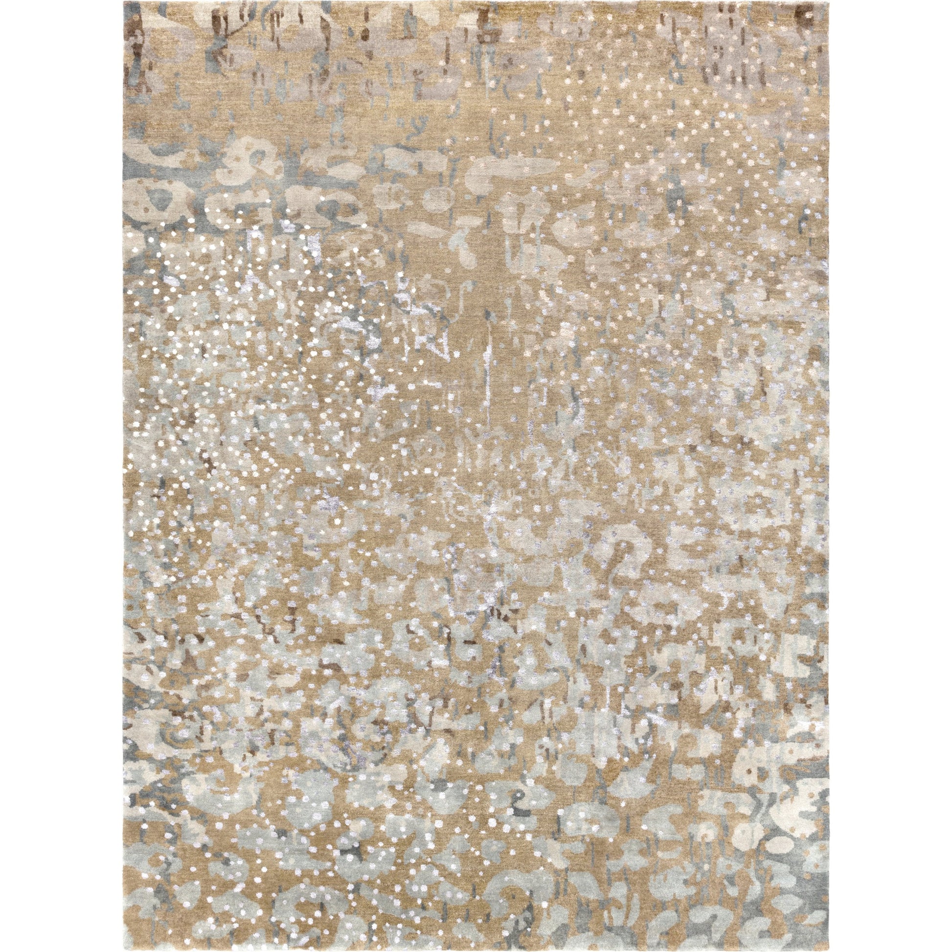 Watercolor Rug - 1921 by Surya in black, charcoal, medium green, dusty sage, tan, beige. Made from unique in a unique style.