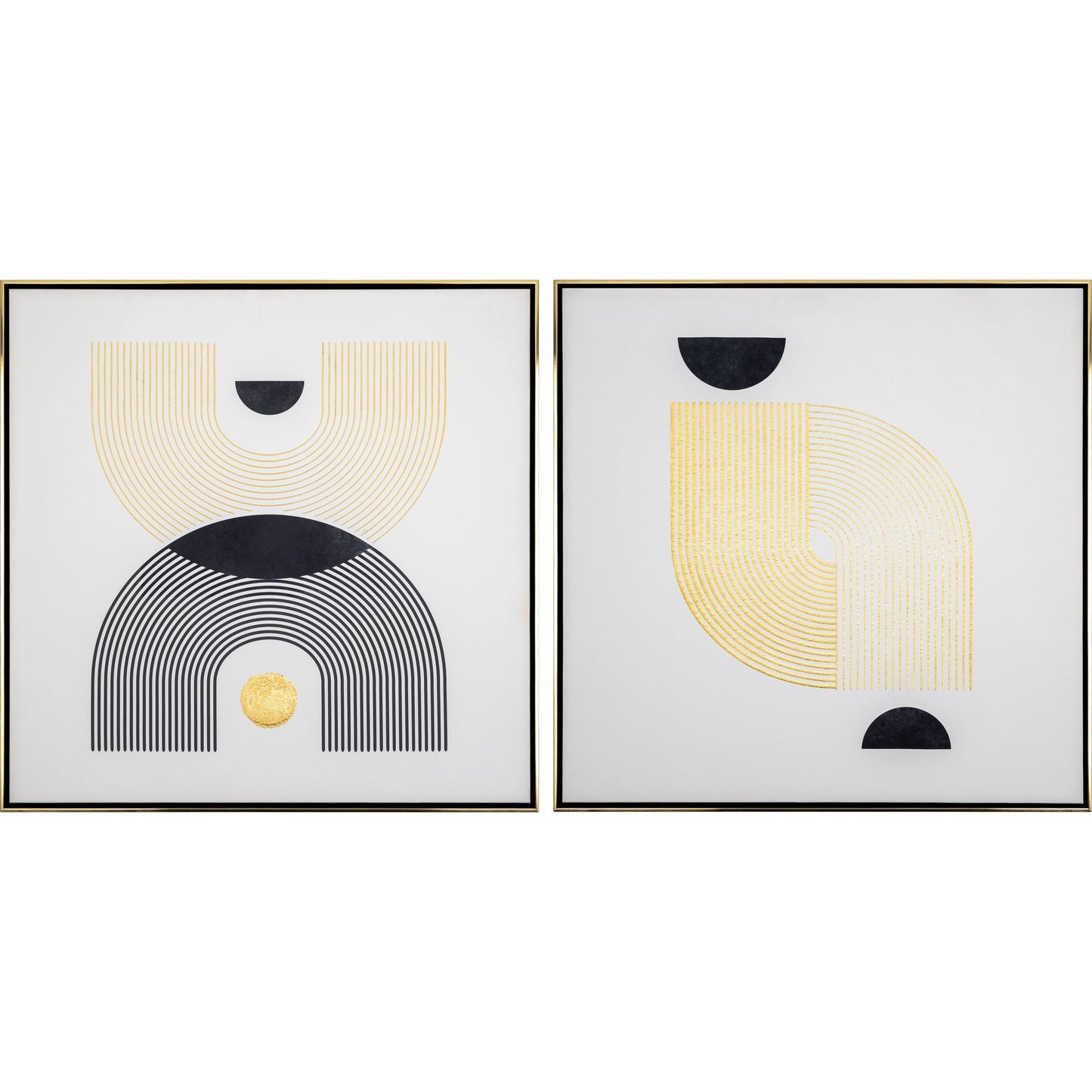 001 SI-2132992 | Primary Silo | Wesleyan - 528661 (Set of 2) by Livabliss in main: metallic - gold, frame: and matte. Made from main: canvas, frame: polystyrene in a modern style.
