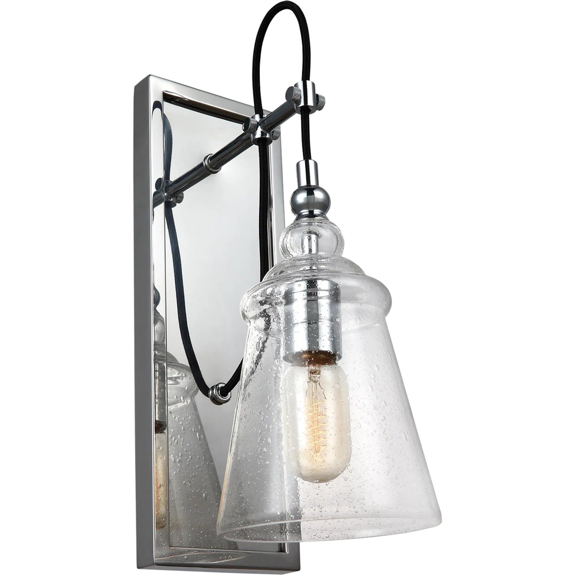 Loras Wall Sconce by Generation Lighting. Made from steel in a modern style.