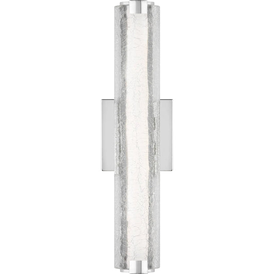 Cutler 18" Crack Glass LED Sconce by Visual Comfort & Co.. Made from steel in a unique style.