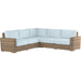 Havana Outdoor Sectional by Sunset West in tobacco. Made from resin wicker in a modern style.
