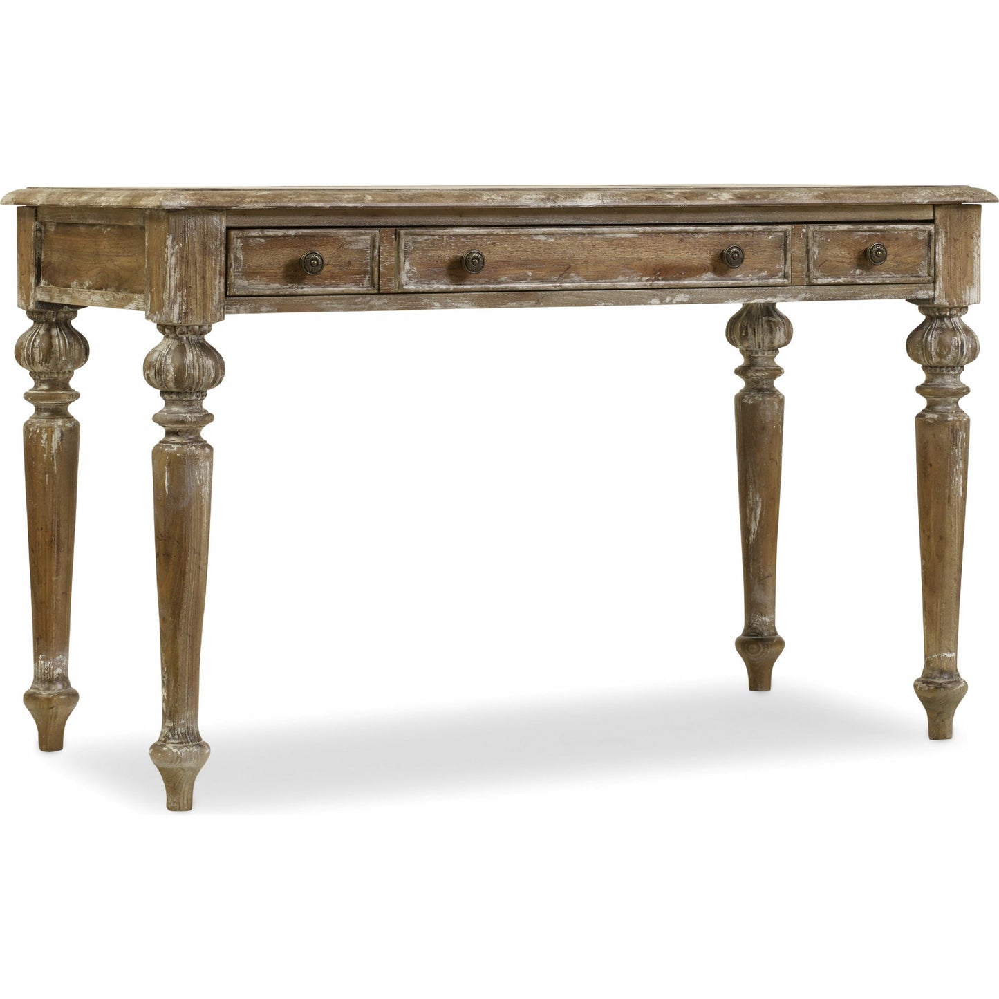 001 SI-1748642 | Primary Silo | Chatelet Writing Desk by Hooker Furniture in caramel froth. Made from pecan, walnut, maple veneers with high quality bonded leather in a traditional style.