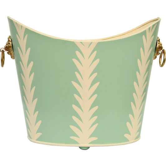 Oval Wastebasket by Worlds Away. Made from metal in a unique style.