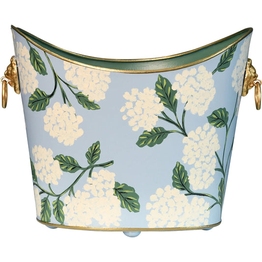 Oval Wastebasket by Worlds Away. Made from metal in a unique style.