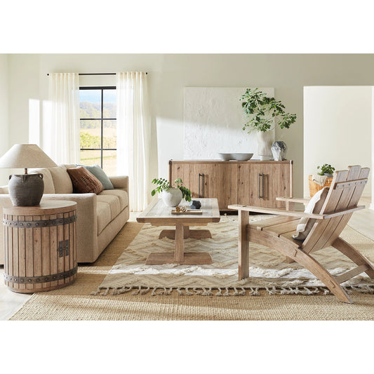 Vineyard Row Rectangle Cocktail Table by Hooker Furniture in light wood and sonoma. Made from unique in a transitional style.