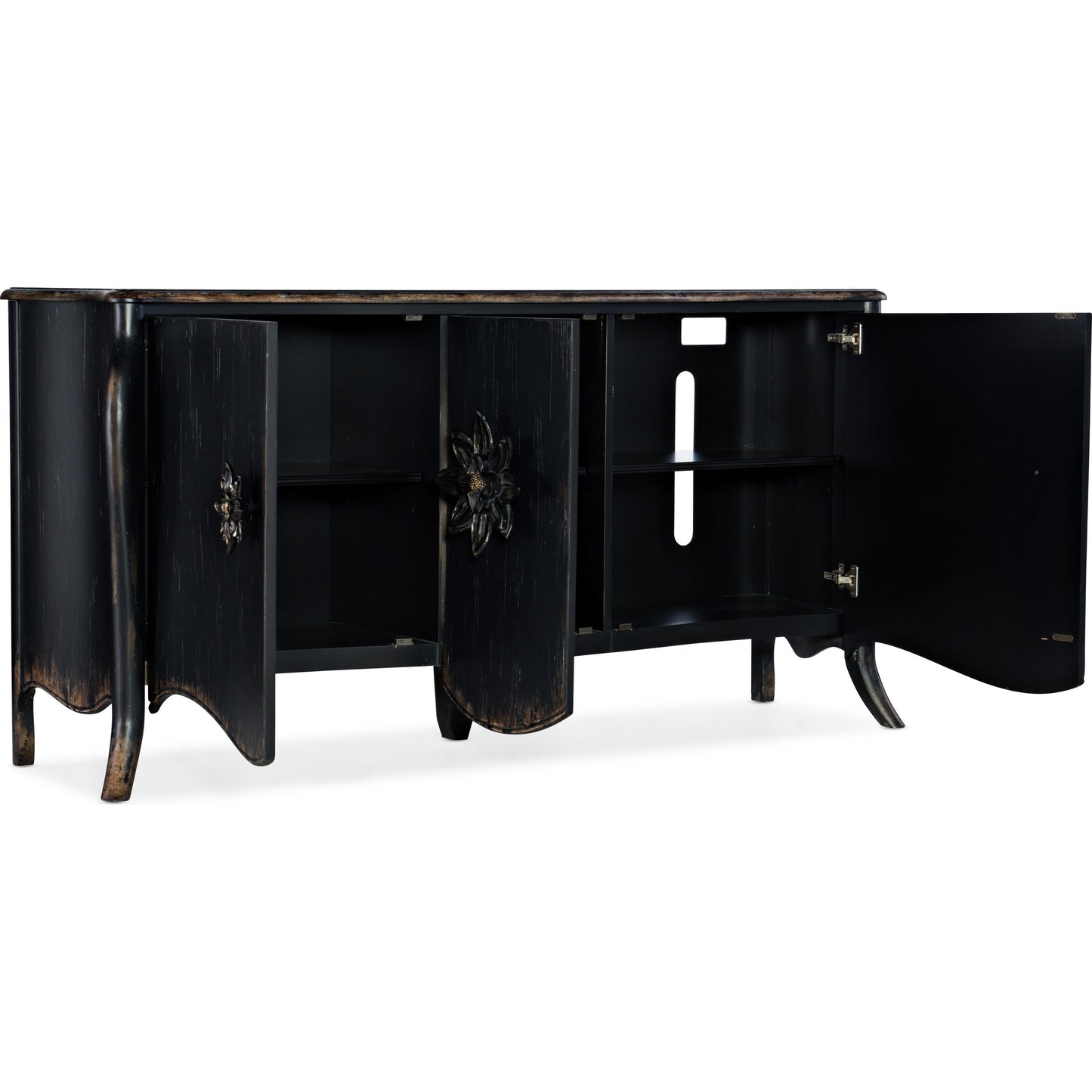 002 SI-1749550 | Additional Silo | Bien Ame Buffet by Hooker Furniture in porte noir. Made from oak veneers in a traditional style.