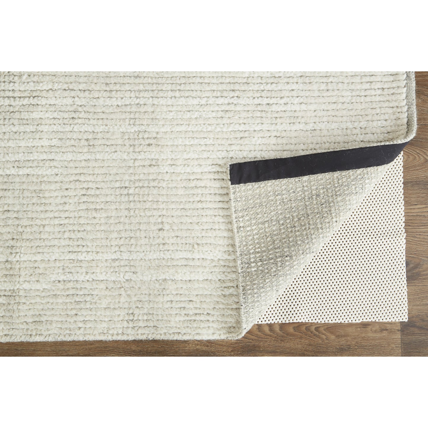 008 SI-1830458,SI-1830459,SI-1830462 | Closeup | Alford Solid Rug - 6922F by Feizy in ivory, tan. Made from wool in a unique style.