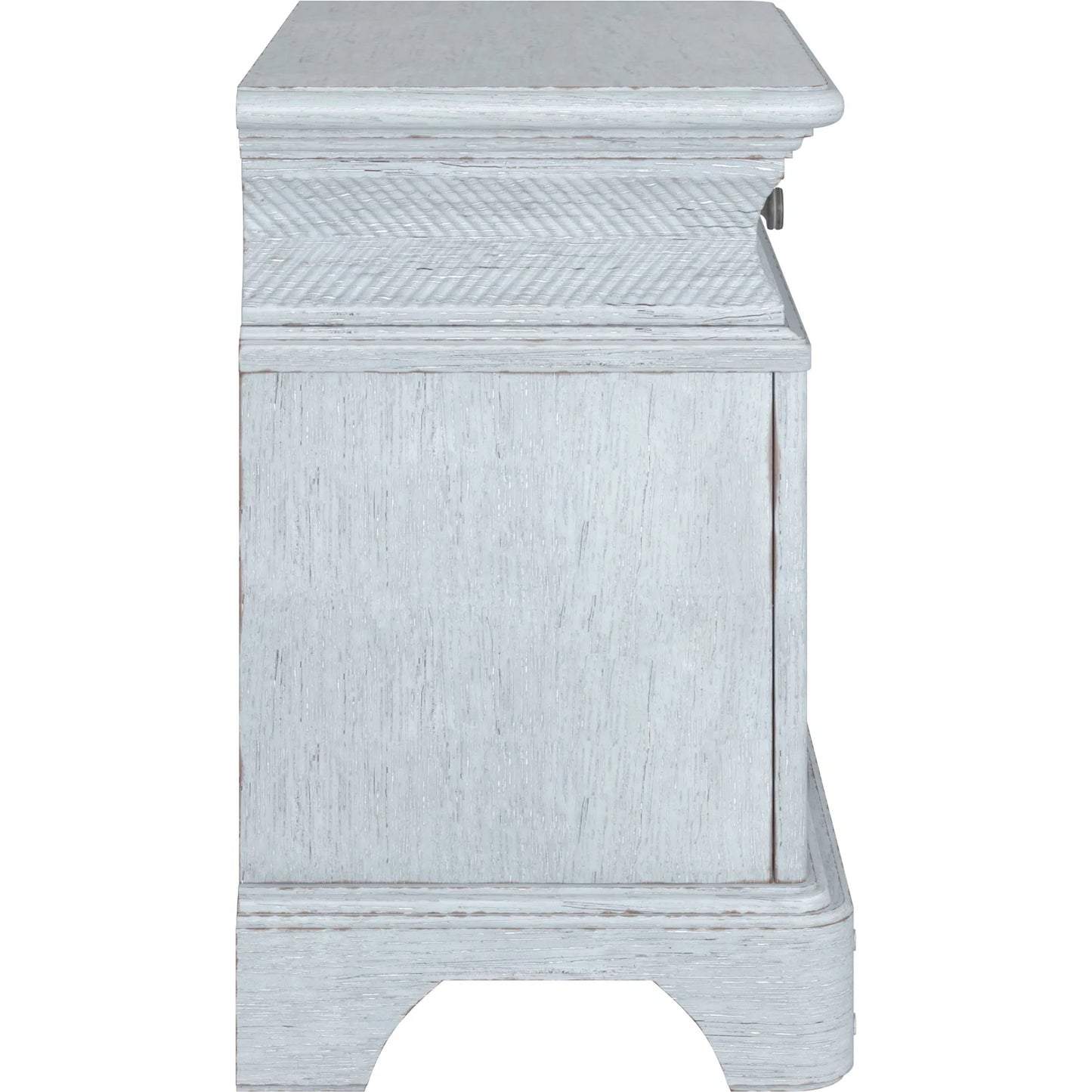 004 SI-2447964 | Additional Silo | Summer Creek Light Keeper's Nightstand by A.R.T. Furniture in shutter blue. Made from flakey cathedral oak veneer, parawood solids in a cottage & farmhouse style.