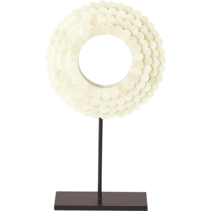 Four Layer Horn Scalloped Mounted Ring by Global Views. Made from unique in a modern style.