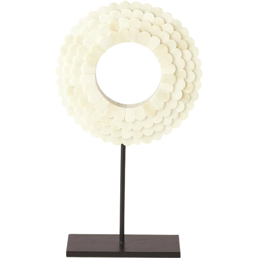 Four Layer Horn Scalloped Mounted Ring by Global Views. Made from unique in a modern style.