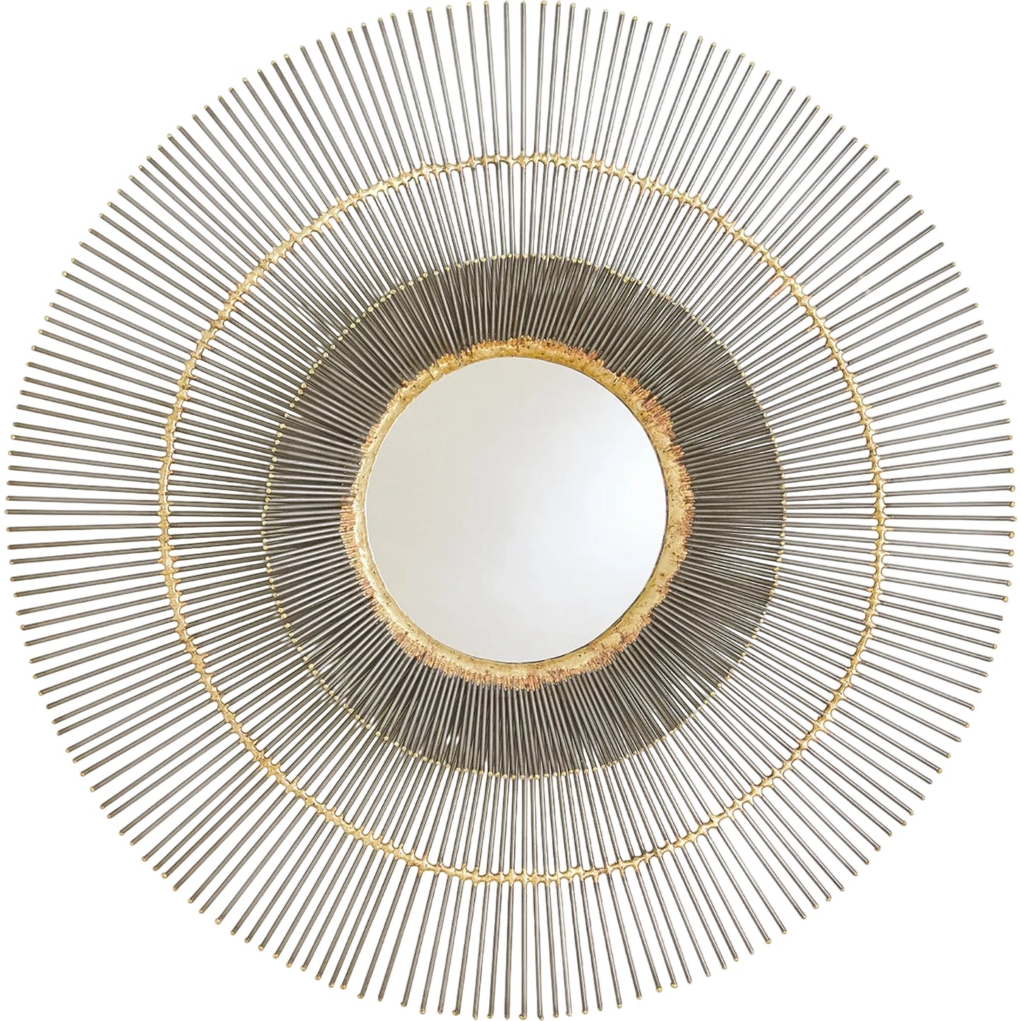 001 SI-2446395 | Primary Silo | Radiance Wall Mirror by Global Views in natural iron. Made from mdf, iron, mirror in a modern style.