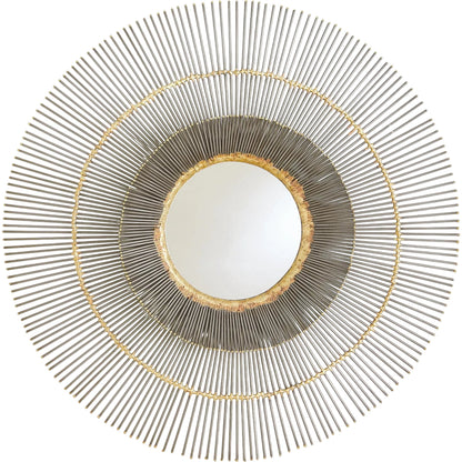 Radiance Wall Mirror by Global Views in natural iron. Made from mdf, iron, mirror in a modern style.