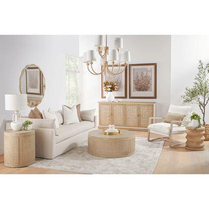 Weave Media Sideboard by Essentials For Living in smoke gray oak, white painted oak. Made from solid oak wood, mdf, plywood in a cottage & farmhouse style.