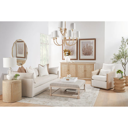 Weave Media Sideboard by Essentials For Living in smoke gray oak, white painted oak. Made from solid oak wood, mdf, plywood in a cottage & farmhouse style.