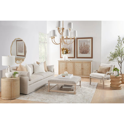 Weave Media Sideboard by Essentials For Living in smoke gray oak, white painted oak. Made from solid oak wood, mdf, plywood in a cottage & farmhouse style.