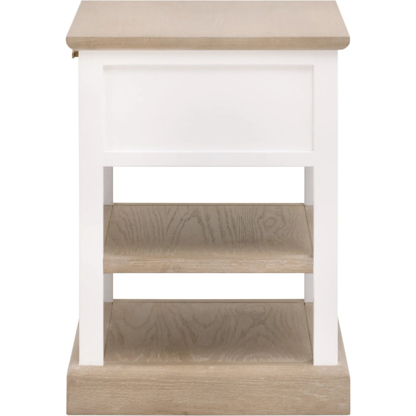 004 SI-2138270 | Additional Silo | Weave Side Table by Essentials For Living in smoke gray oak, white painted oak. Made from solid oak wood, mdf, plywood, metal in a cottage & farmhouse style.