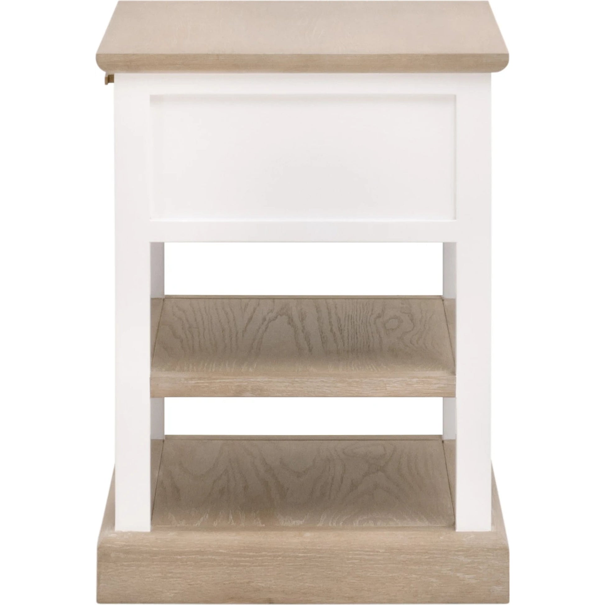 Weave Side Table by Essentials For Living in smoke gray oak, white painted oak. Made from solid oak wood, mdf, plywood, metal in a cottage & farmhouse style.