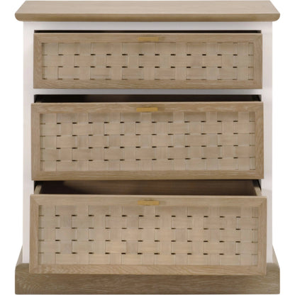 Weave Entry Cabinet by Essentials For Living in smoke gray oak, white painted oak. Made from solid oak wood, mdf, plywood, metal in a cottage & farmhouse style.