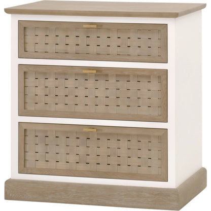 Weave Entry Cabinet by Essentials For Living in smoke gray oak, white painted oak. Made from solid oak wood, mdf, plywood, metal in a cottage & farmhouse style.