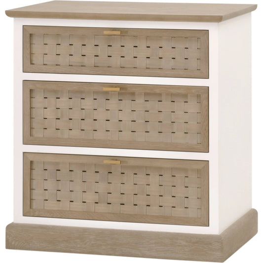 Weave Entry Cabinet by Essentials For Living in smoke gray oak, white painted oak. Made from solid oak wood, mdf, plywood, metal in a cottage & farmhouse style.