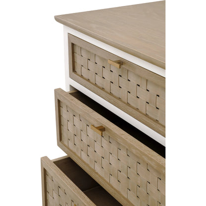 Weave Entry Cabinet by Essentials For Living in smoke gray oak, white painted oak. Made from solid oak wood, mdf, plywood, metal in a cottage & farmhouse style.