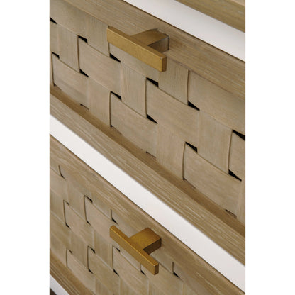 Weave Entry Cabinet by Essentials For Living in smoke gray oak, white painted oak. Made from solid oak wood, mdf, plywood, metal in a cottage & farmhouse style.