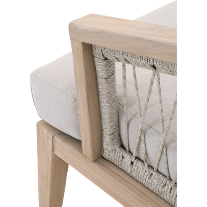 Web Club Chair by Essentials For Living in gray, taupe, white, pumice. Made from solid teak, aluminum, 100% olefin rope, 100% olefin fabric in a coastal style.