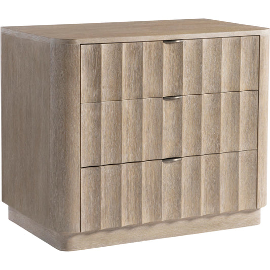 Loggia 3-Drawer Nightstand by Bernhardt in aria. Made from wood in a unique style.