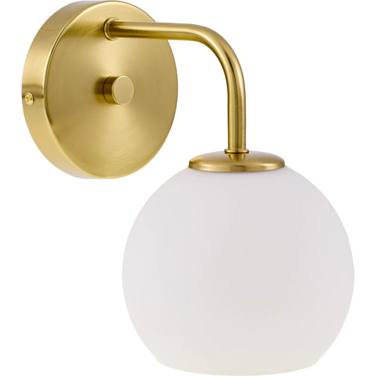 Weiss Wall Sconce 532946 by Livabliss in fixture: metallic - brass; shade: clear; cord: black and polishedmetallicplatedplated. Made from iron, glass in a unique style.