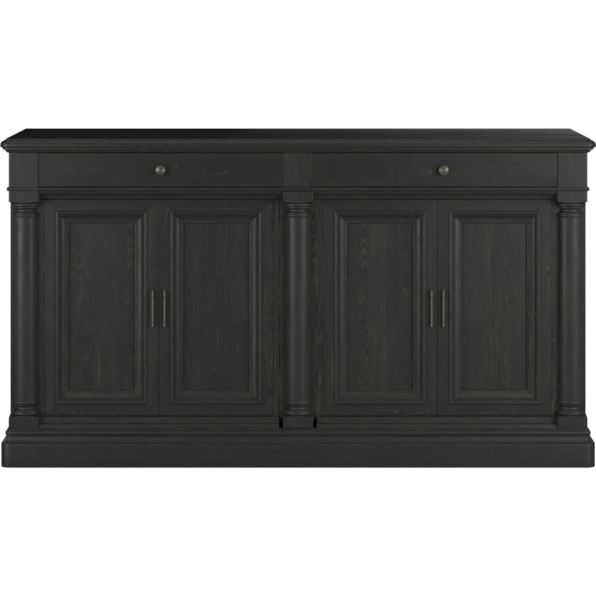 Atrium Credenza by A.R.T. Furniture in hand rubbed black, undertones of brown. Made from unique in a traditional style.