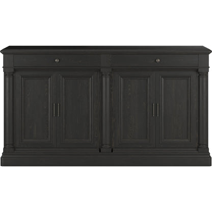Atrium Credenza by A.R.T. Furniture in hand rubbed black, undertones of brown. Made from unique in a traditional style.