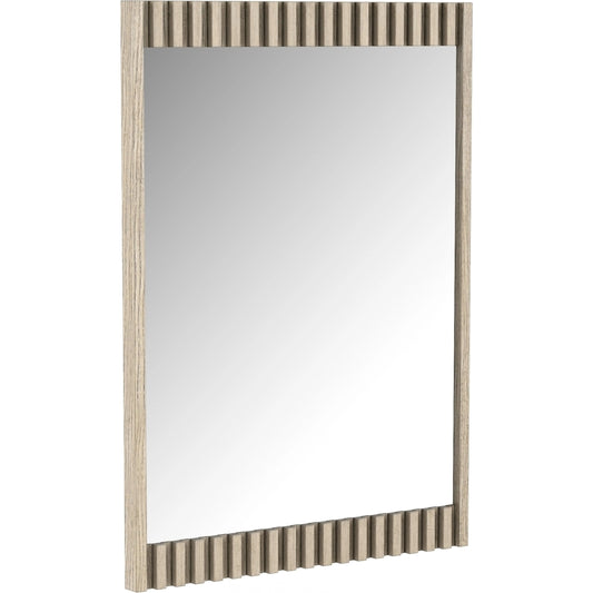 North Side Mirror by A.R.T. Furniture in brown and shale. Made from parawood solids, quarter figured/fiddle ash veneer, glass in a modern style.